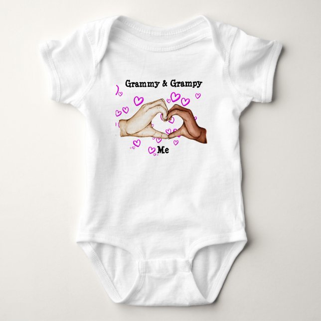 grammy & Grampy Baby Bodysuit (Front)