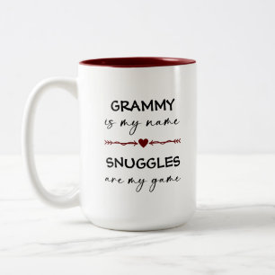 Grammy is my Name Snuggles are my Game Photo Gift Two-Tone Coffee Mug
