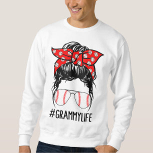 Grammy Life Baseball Softball Women Mothers Day Me Sweatshirt