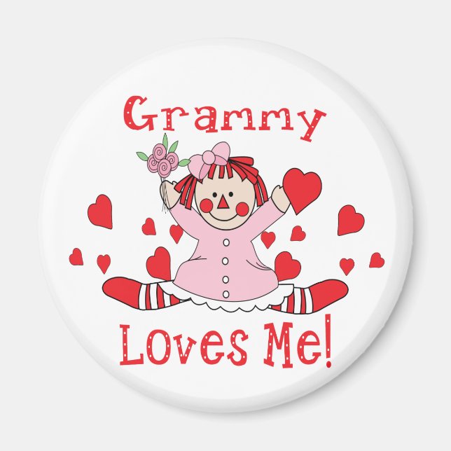 Grammy Love's me Rag Doll Magnet (Front)