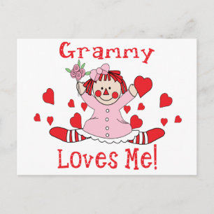Grammy Love's me Rag Doll Postcard