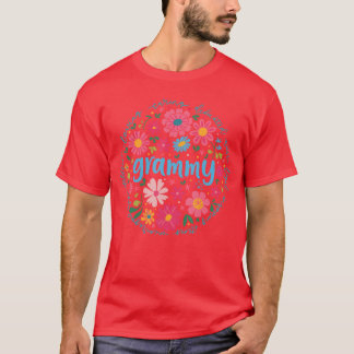 Grammy Mothers Day for Grandma Wildflower Floral W T-Shirt
