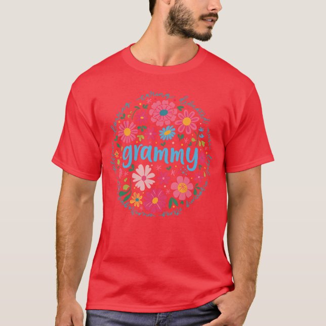 Grammy Mothers Day for Grandma Wildflower Floral W T-Shirt (Front)