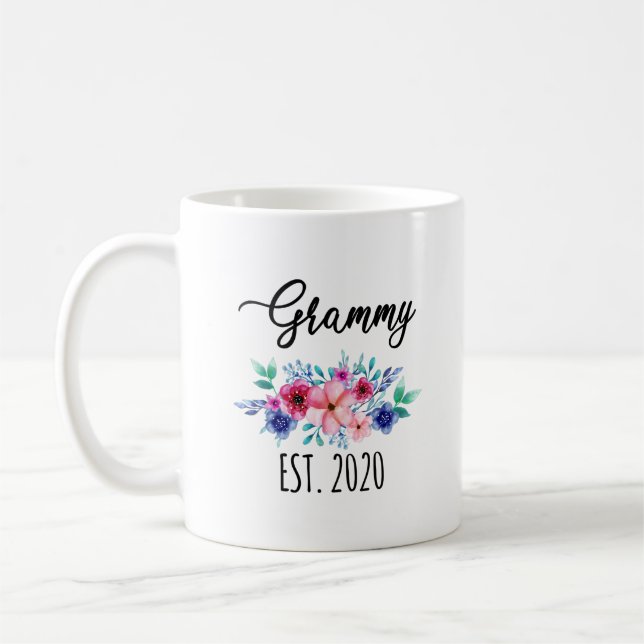 Grammy Mug, Gift for Grammy, Grammy Est. 2020 Mug (Left)