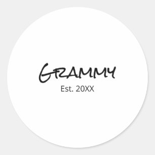 Grammy Nana Gigi Grandma Grandmother D  Classic Round Sticker