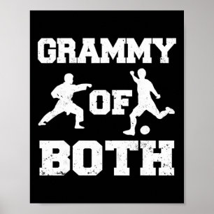 Grammy Of Both Karate Soccer Funny Martial Arts Sp Poster
