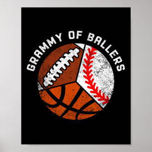 Grammy Of Llers Funny Sell Sketll Footll Grammy  Poster