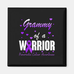 Grammy Of Pancreatic Cancer Warrior Ribbon Support Magnet