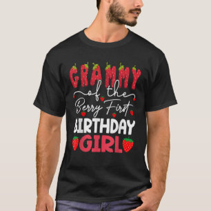 Grammy Of The Berry First Birthday Girl Strawberry T-Shirt