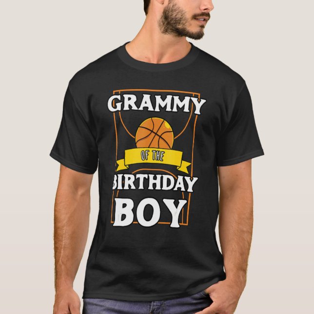 Grammy Of The Birthday Baller Basketball Bday Part T-Shirt (Front)