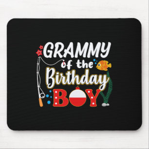 Grammy Of The Birthday Boy Fishing Family Matching Mouse Mat