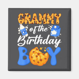 Grammy Of The Birthday Boy Milk And Cookies 1st Bi Magnet