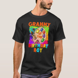 Grammy Of The Birthday Boy Painting Family B Day P T-Shirt