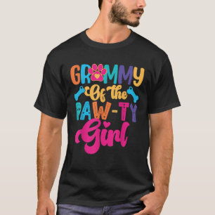 Grammy Of The Birthday Girl Dog Paw Family Matchin T-Shirt