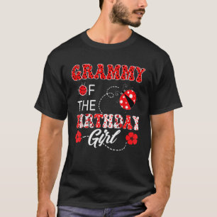 Grammy Of The Birthday Girl Family Matching Ladybu T-Shirt