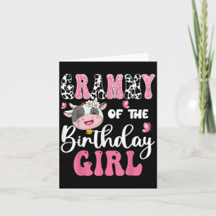 Grammy Of The Birthday Girl Farm Cow 1st Birthday  Card