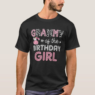 Grammy of The Birthday Girl Farm Cow Matching Fami T-Shirt