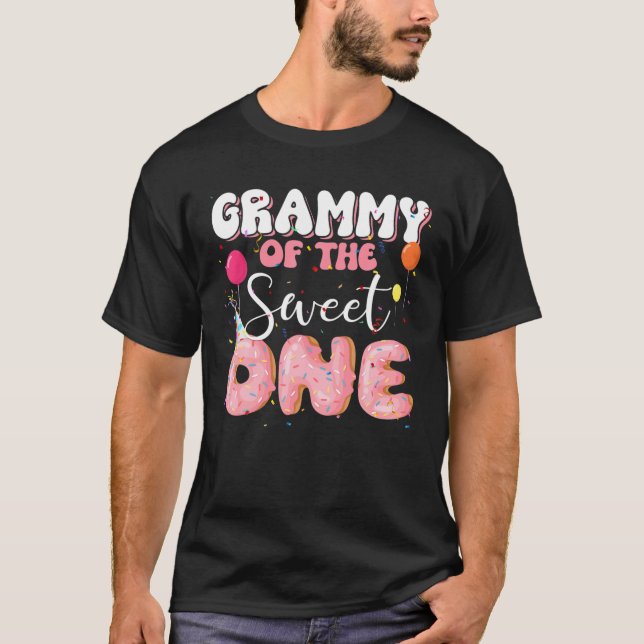 Grammy Of The Birthday One Doughnut 1St Family B-D T-Shirt (Front)