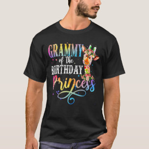 Grammy Of The Birthday Princess Giraffe Birthday G T-Shirt