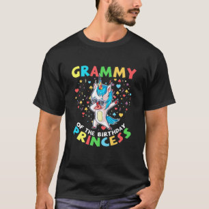 Grammy Of The Birthday Princess Girl Unicorn Dab L T-Shirt