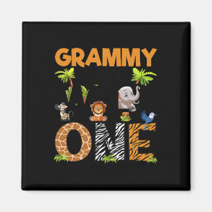 Grammy Of The Birthday Wild One Safari Boy Family  Magnet