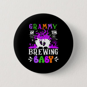 Grammy Of The Brewing Baby Grandma To Be Halloween 6 Cm Round Badge