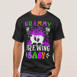 Grammy Of The Brewing Baby Grandma To Be Halloween T-Shirt