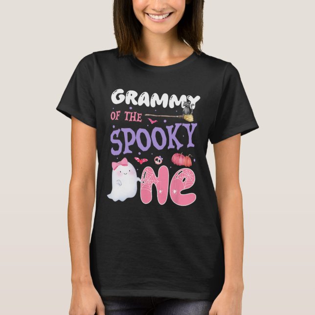 Grammy Of The Spooky One 1st Birthday Halloween Pi T-Shirt (Front)