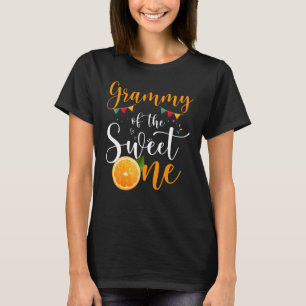 Grammy Of The Sweet One 1st Birthday Family Orange T-Shirt