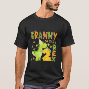 Grammy of The Two Rex 2nd Birthday Boy Dinosaur T-Shirt