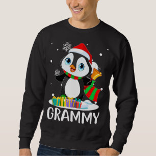 Grammy Penguins Santa Hat Funny Christmas Matching Sweatshirt