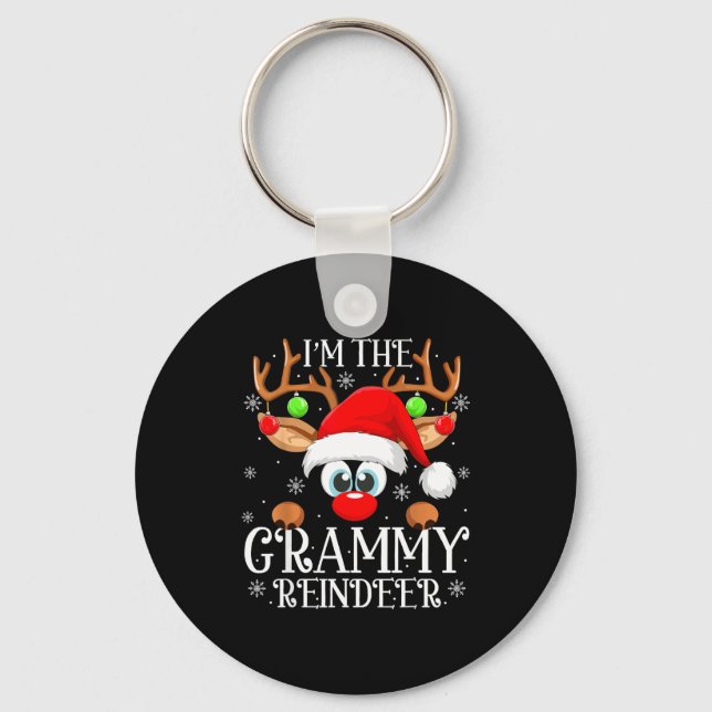 Grammy Reindeer Christmas Family Matching Group Fu Key Ring (Front)