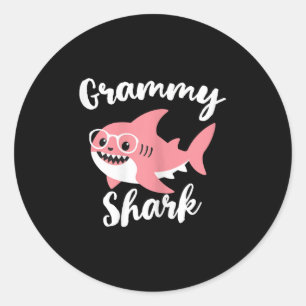 Grammy Shark Mother's Day Grandma Funny  Classic Round Sticker