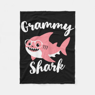 Grammy Shark Mother's Day Grandma Funny  Fleece Blanket