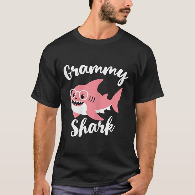 Grammy Shark Mother's Day Grandma Funny  T-Shirt (Front)