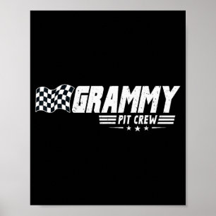 Grammy T Crew Race Car Birthday Family Racing Poster