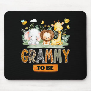 Grammy to Be Safari Jungle Animal Gender Reveal Mouse Mat