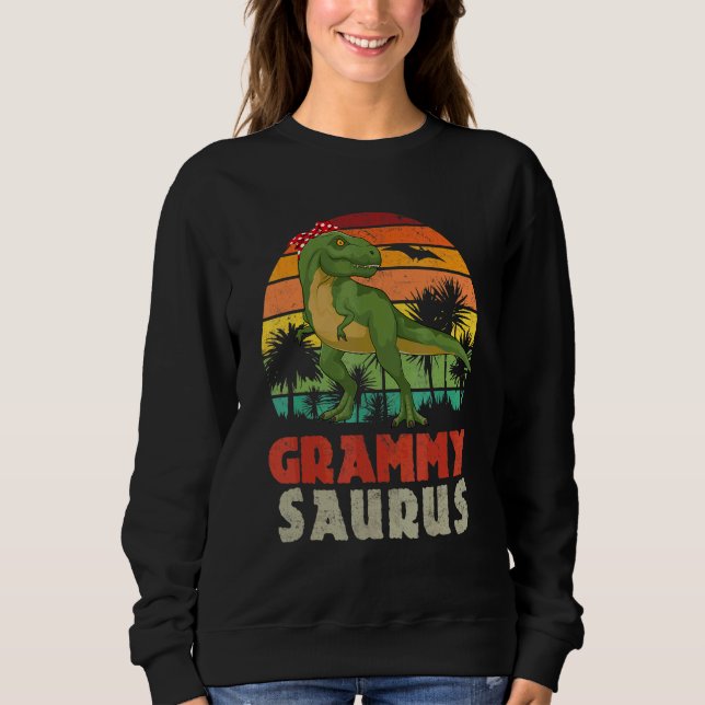 Grammysaurus Rex Dinosaur Family Matching Sweatshirt (Front)