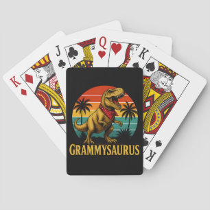 Grammysaurus T Rex Dinosaur Grammy Mothers Day Playing Cards