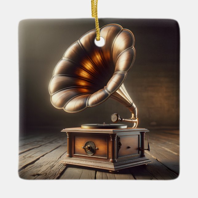 Gramophone Christmas Ornament (Front)