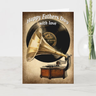Gramophone fathers day card