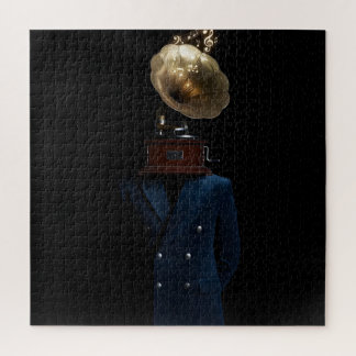 Gramophone Head Gentleman Jigsaw Puzzle