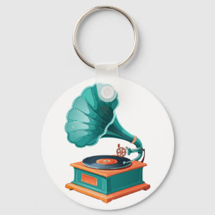 Gramophone Key Ring