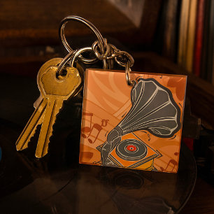 Gramophone Key Ring