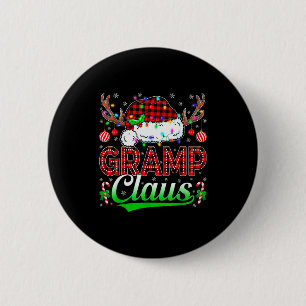 Gramp Claus Christmas Lights Matching Family Xmas  6 Cm Round Badge