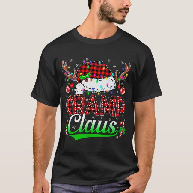 Gramp Claus Christmas Lights Matching Family Xmas  T-Shirt (Front)