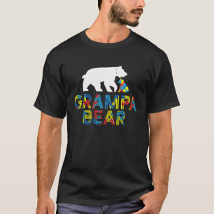 Grampa Bear Autism Awareness Proud Autism T-Shirt