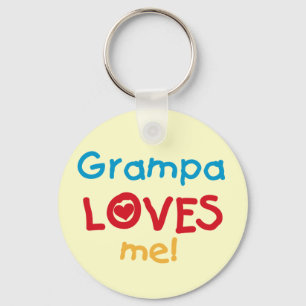 Grampa Loves Me T-shirts and Gifts Key Ring