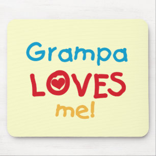 Grampa Loves Me T-shirts and Gifts Mouse Mat