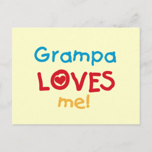 Grampa Loves Me T-shirts and Gifts Postcard